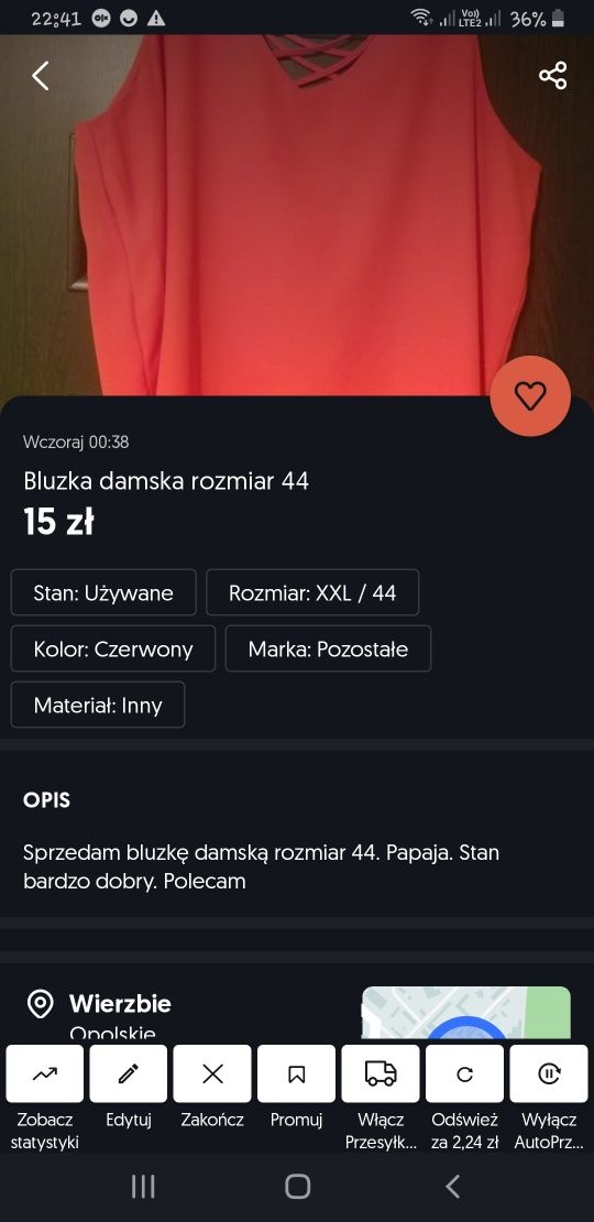 Bluzka damska rozmiar 44