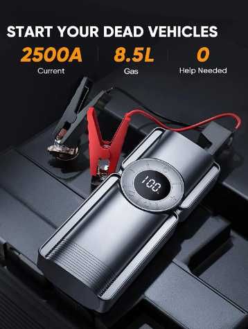 Urządzenie Rozruchowe BOOSTER POWERBANK KOMPRESOR 4w1 12V