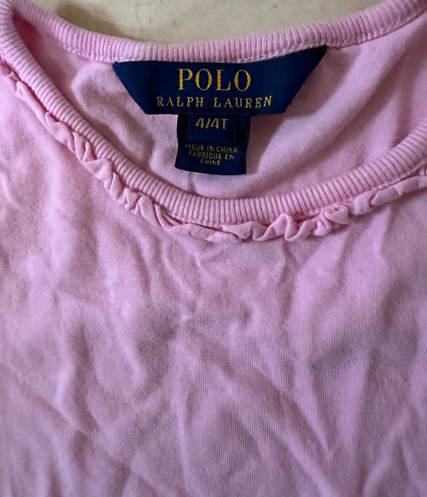 Футболка розовая Polo by Ralph Lauren 4 года