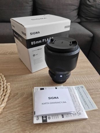 Sigma Art 85mm 1.4 Nikon, Stan idealny, używany 4/5 razy (2 lata gwar)