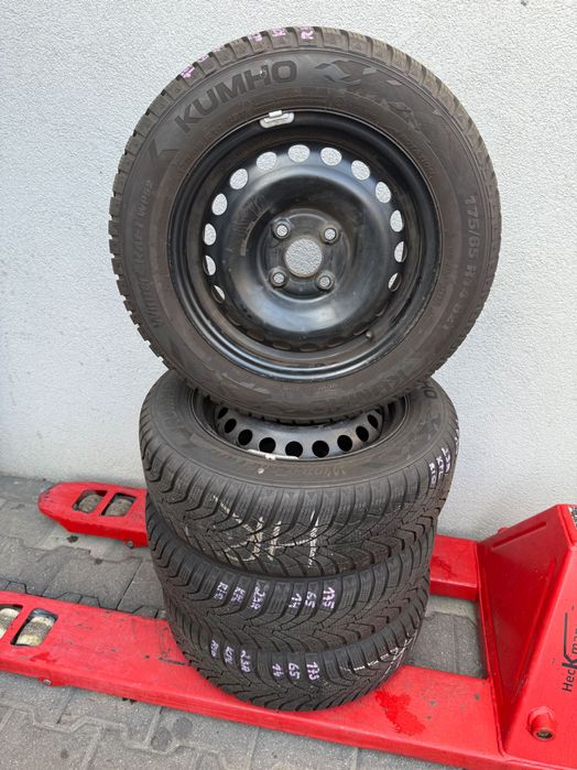 Koła zimowe 4x100 14" Kia Picanto, Hyundai i10 175/65 r14 jak NOWE !