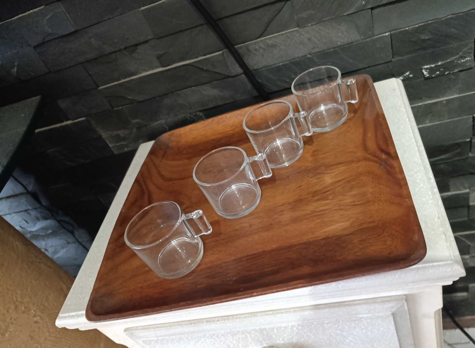 Chávenas café, em vidro - Conjunto de 4 - Novas