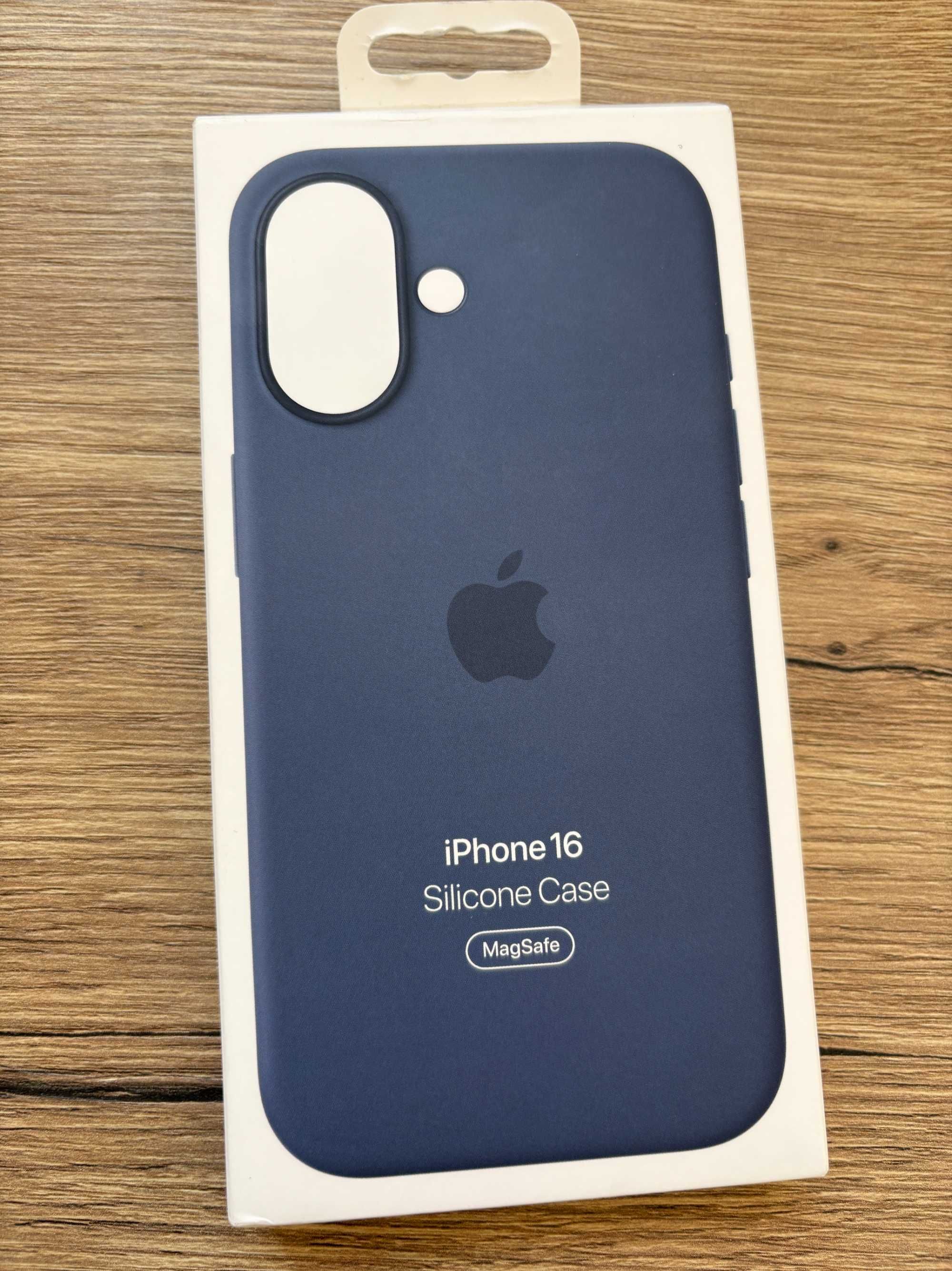 Capa NOVA em silicone com MagSafe para iPhone 16 – Azul denim