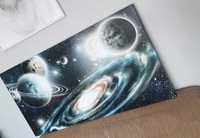 Obraz na ścianę obrazy na płótnie kosmos 100x50 kosmos planety
