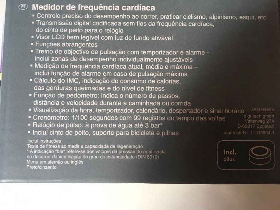 Relógio Medidor de Frequência Cardíaca