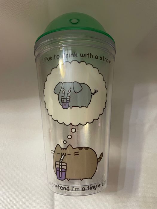 Kubek ze słomką pusheen girl 19 cm