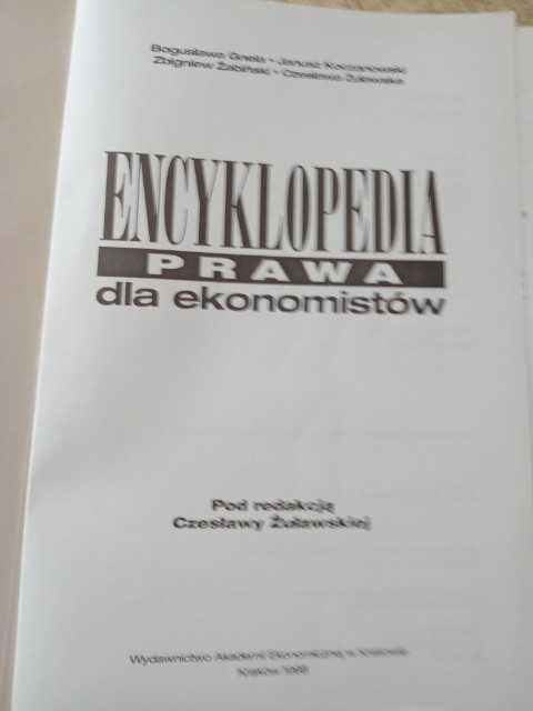 Encyklopedia prawa dla ekonomistów,1998, pod red. Czesławy Żuławskiej