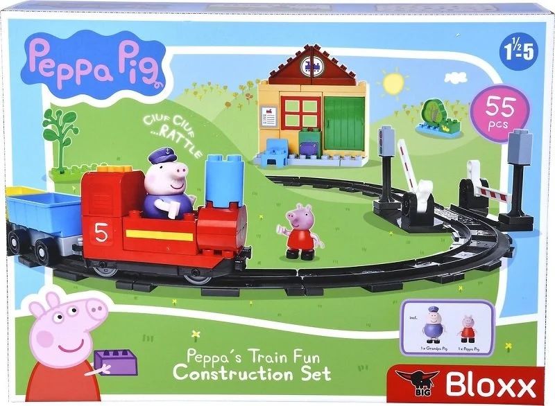 Świnka Peppa Pociąg Elektryczny Klocki Tory
