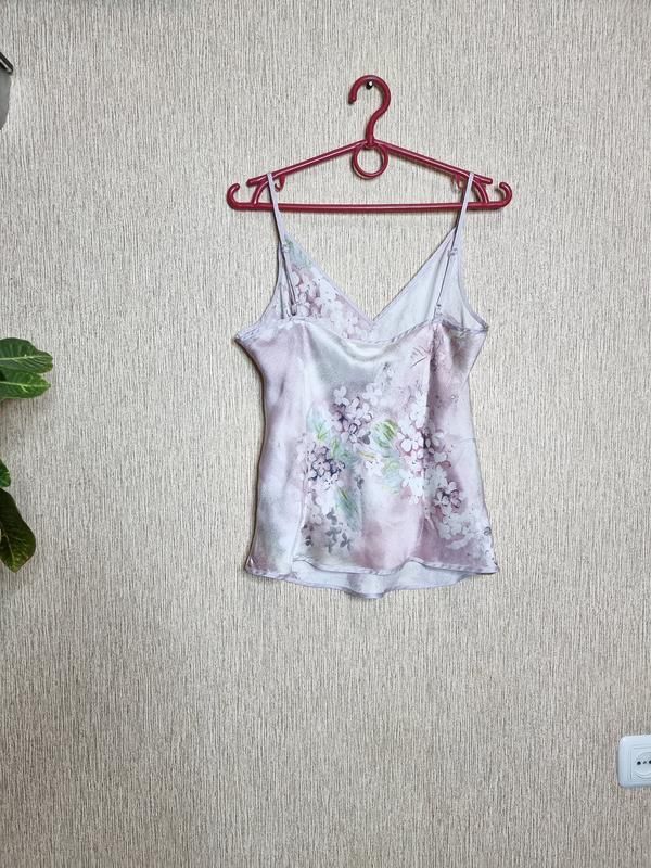 Ніжна майка на тонких бретелях з натурального шовку marks&spencer