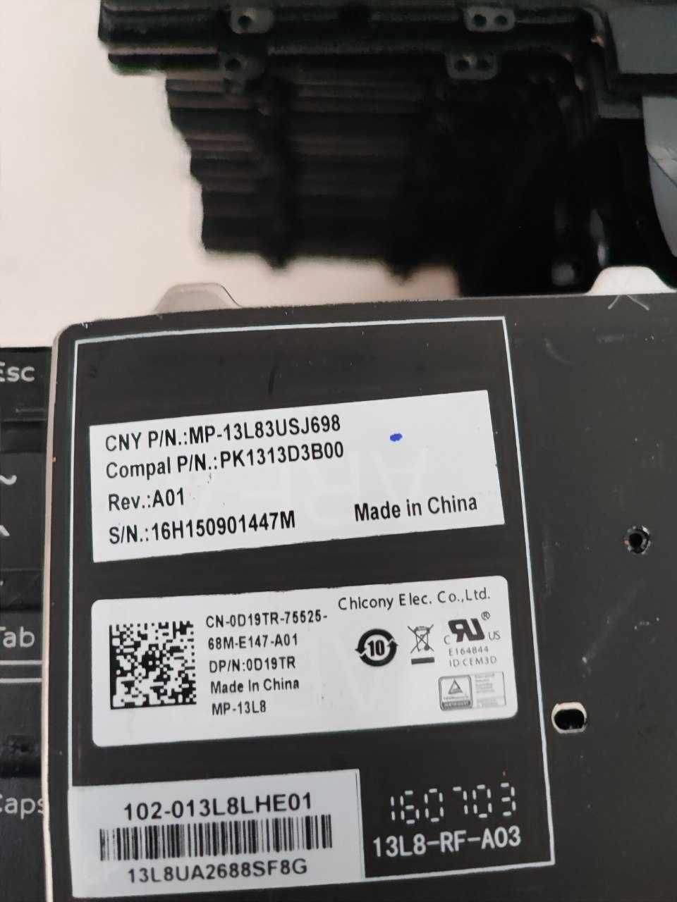 Клавіатура з підсвіткою оригінал Dell Latitude E5470 E7470 E5480 7480