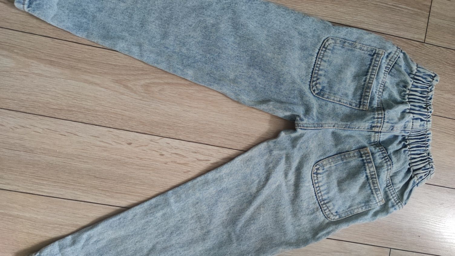 Spodnie jeansowe jeans paper bag gumka