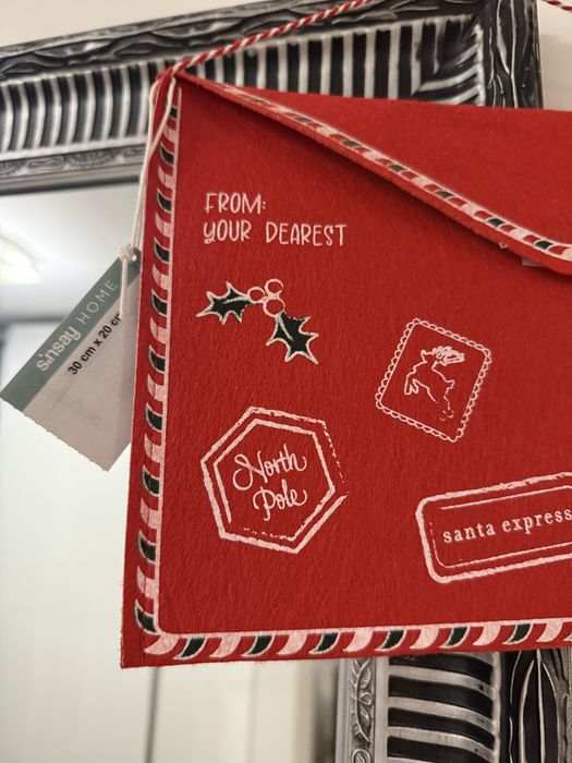 Dekoracja filcowa na drzwi list do Mikołaja Sinsay Home