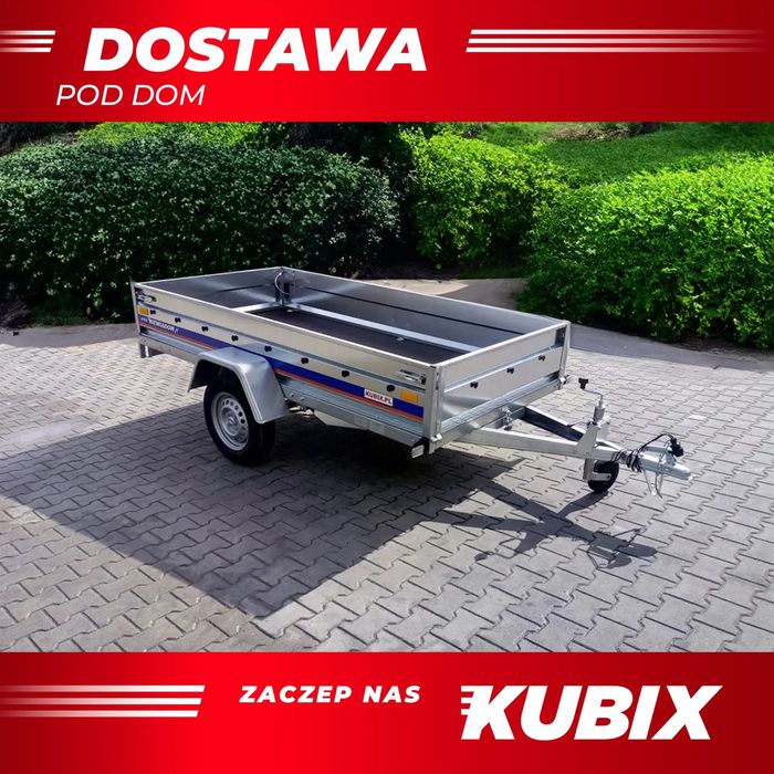 Niewiadów PRZYCZEPA NIEWIADÓW 263x132x35, KNOTT, RESOR + AMORTYZATOR  WYPRZEDAŻ!! Solidnie wykonana, uchylna, na resorach, lekka 750 kg