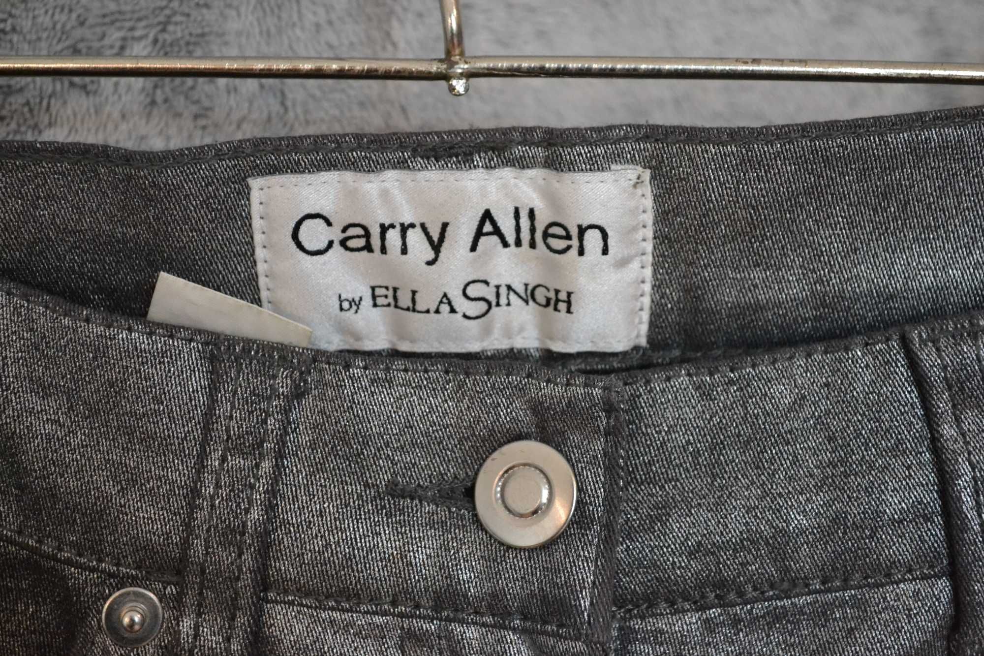 Spodnie damskie Carry Allen by Ella Singh, srebrne w rozmiarze 36.