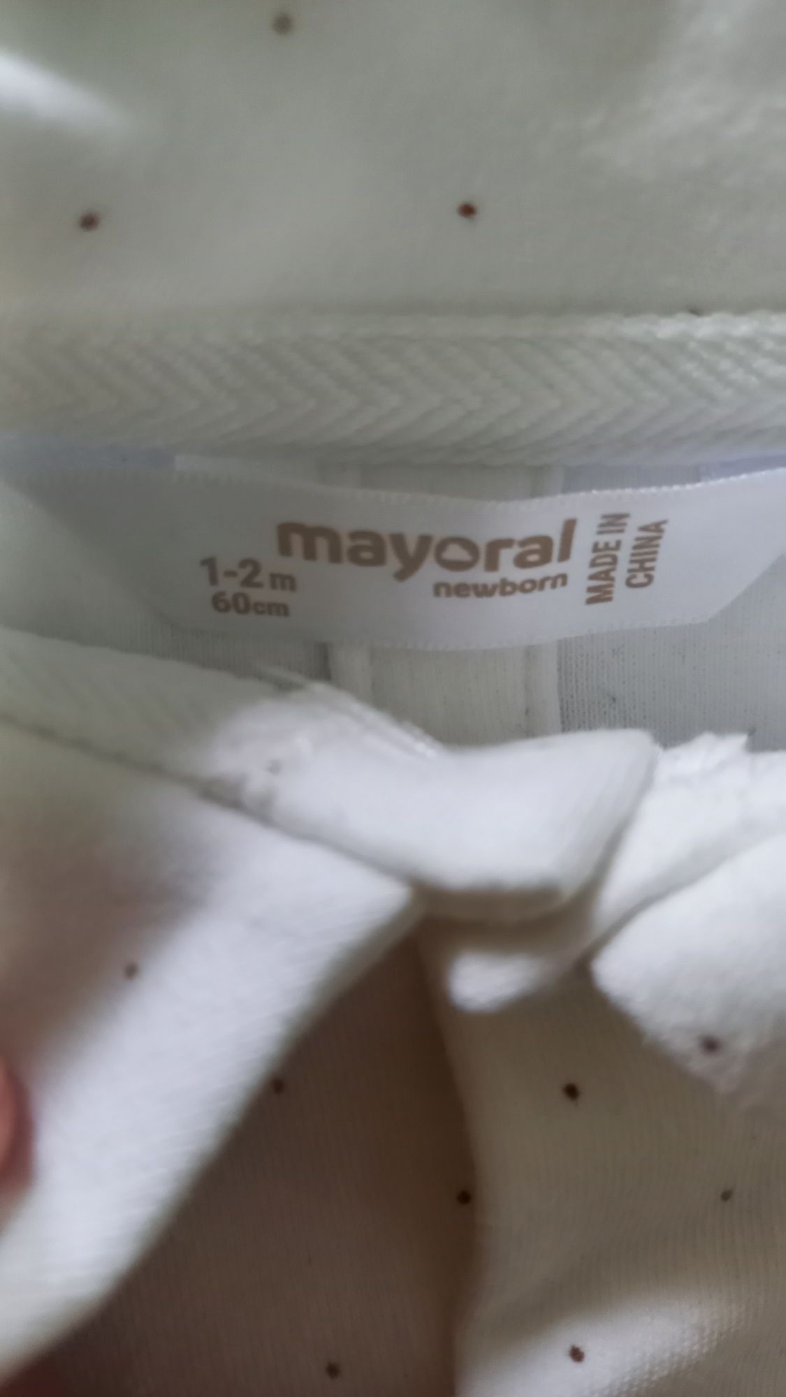 Ubranko Zestaw Garnitur do chrztu rozmiar 60 MAYORAL