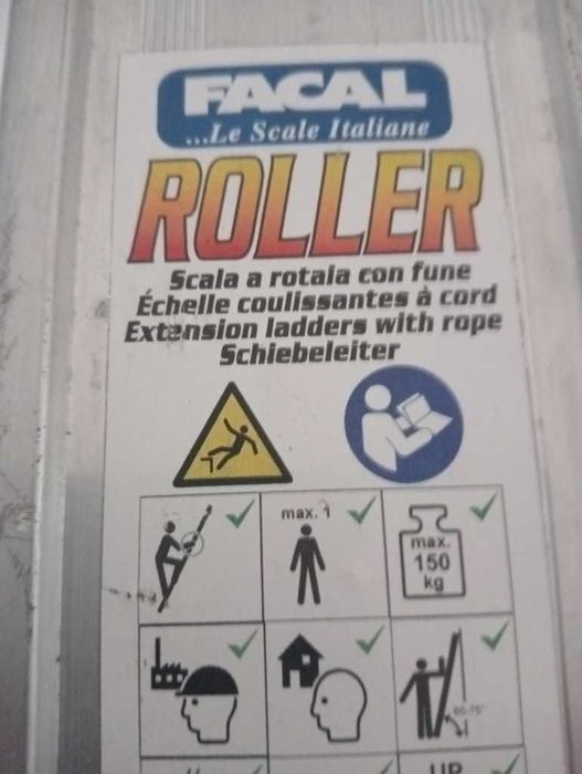 Escada 100% alumínio extensível de 3 lances