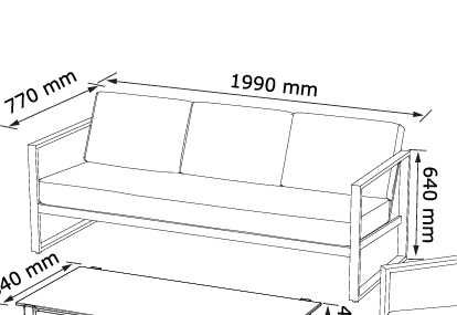 Sofa od zestawu vonge nowa.