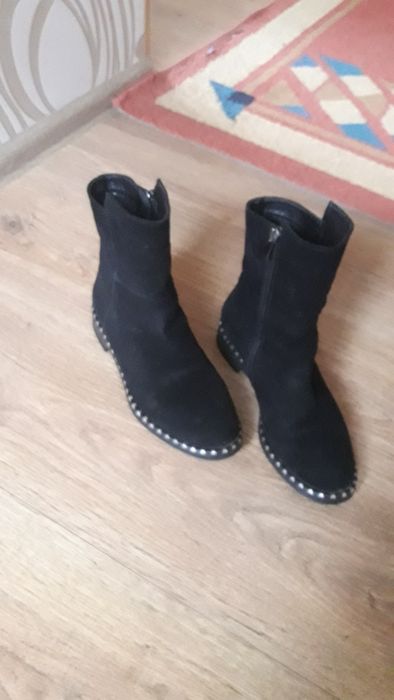 Ботинки замш на байке