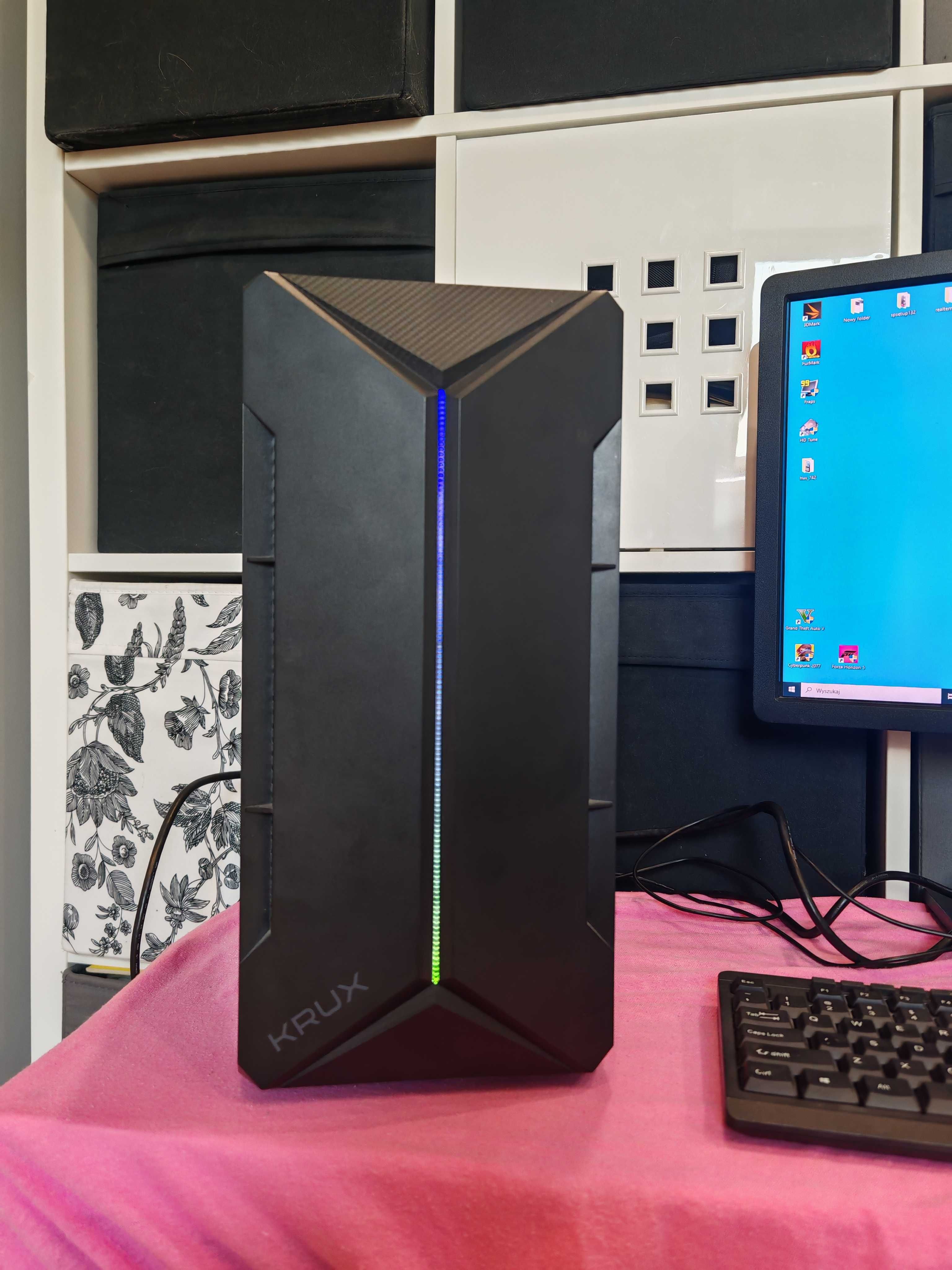 Zestaw do gier Intel i7-6700, 16GB DDR4 RX570 4GB 256SSD Monitor DELL