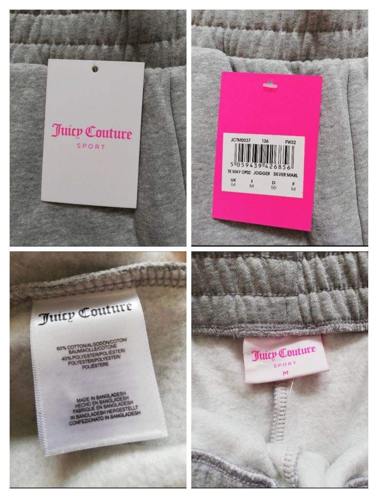 Nowe spodnie dresowe Juicy Couture, dresy Juicy Couture, r. M