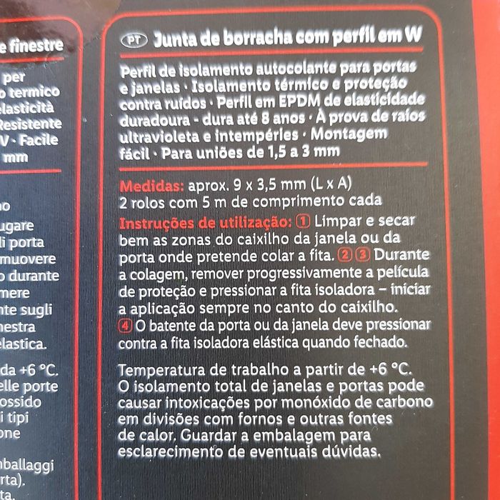 NOVA Fita Calafetagem Isoladora Branca 2x5m