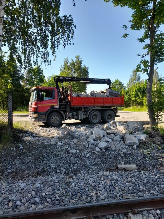 Wywóz gruzu, ziemi. Sprzedaż piachu, kruszyw, betonu. Usługi dźwig HDS