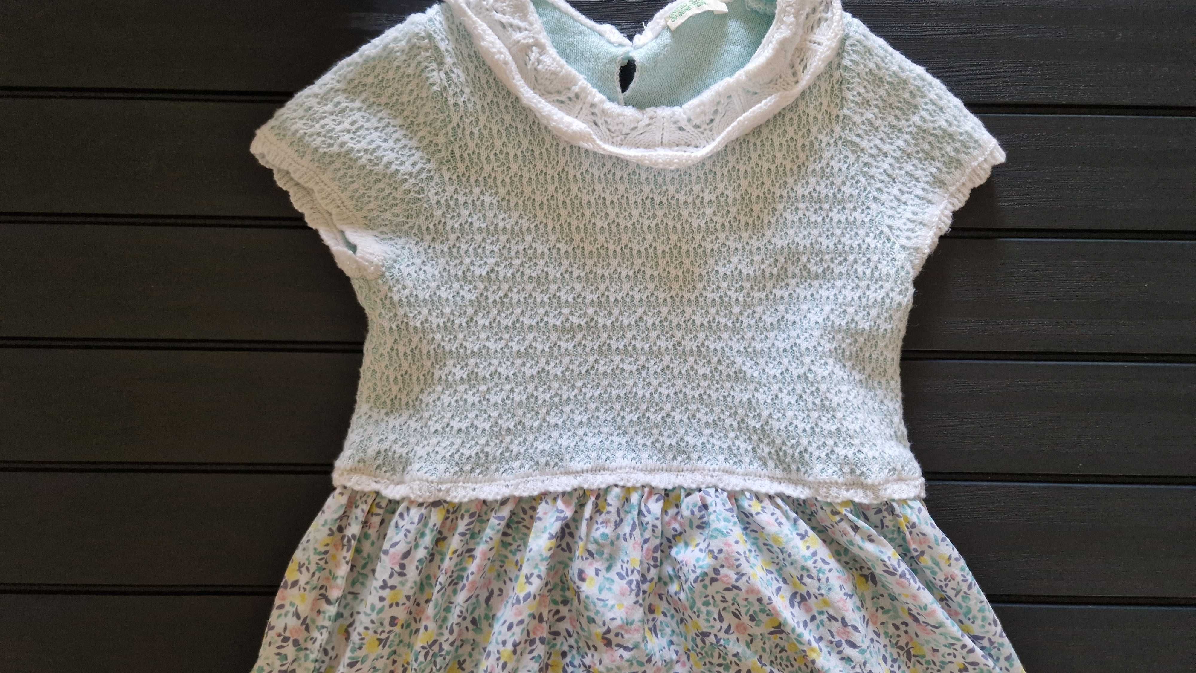 Vestido de Verão de Menina Tamanho 1 Ano - Benetton