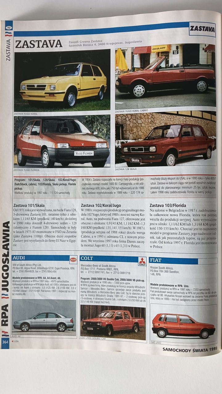Samochody Świata 1999