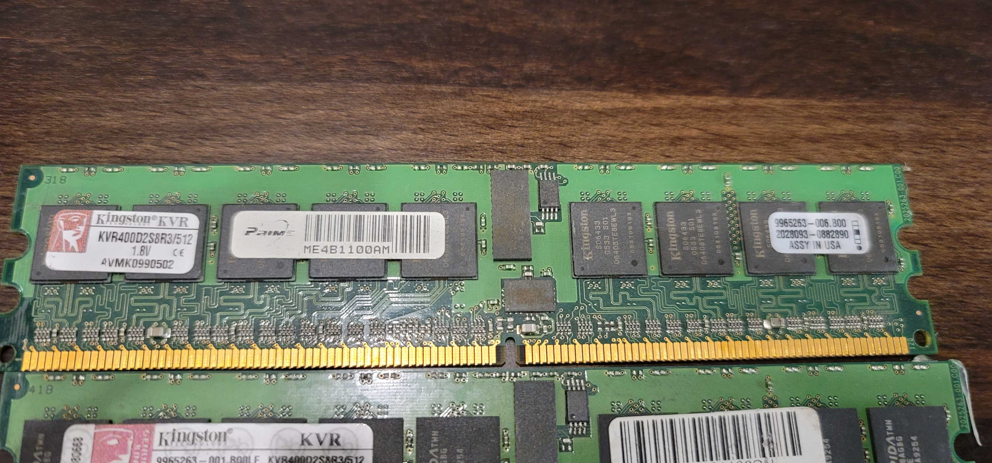 Оперативная память Kingston 512 MB DDR 400 MHz 4шт.