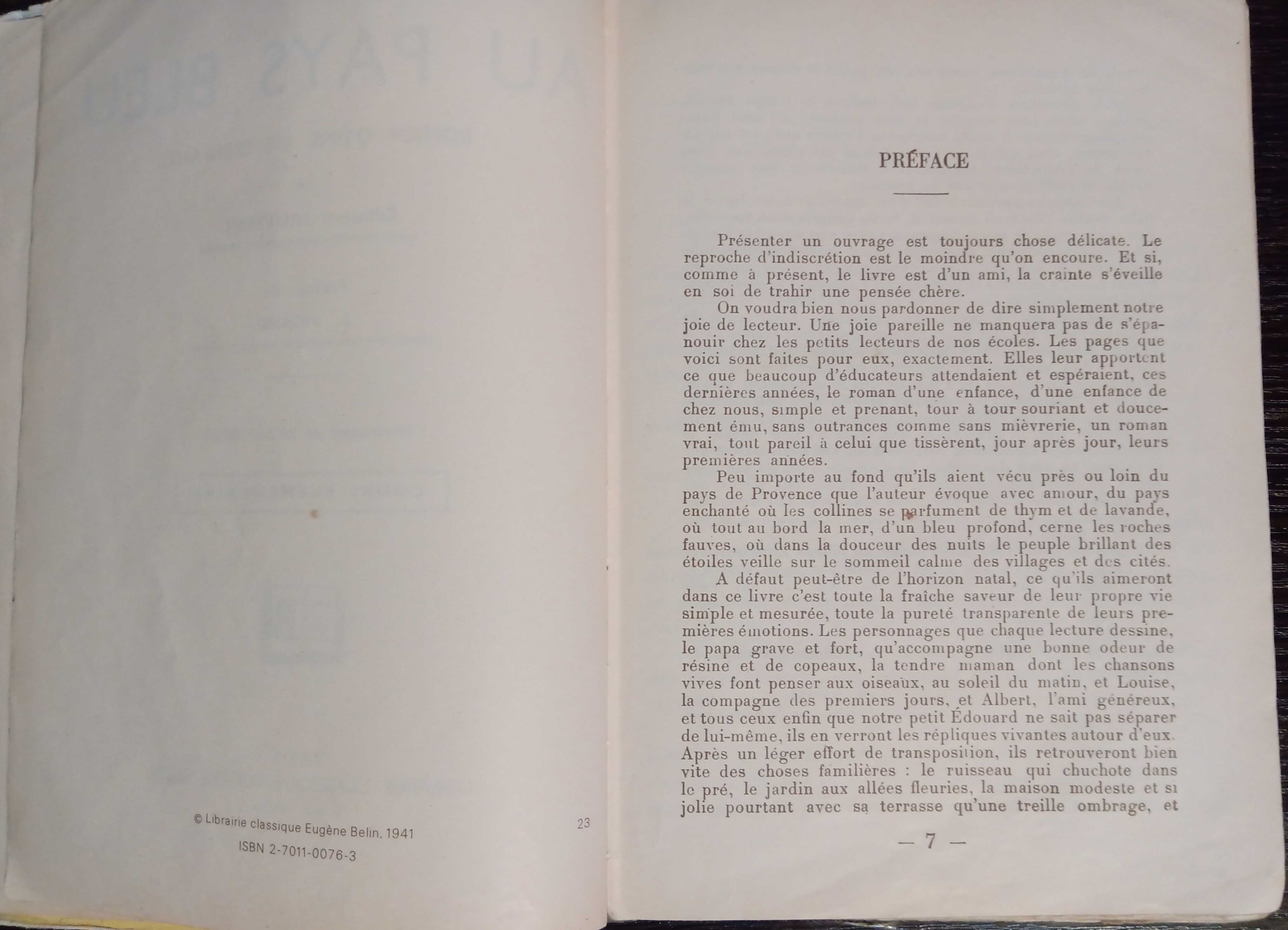 Книга на французском. Эдуард Жоффре: В голубой стране. 1941