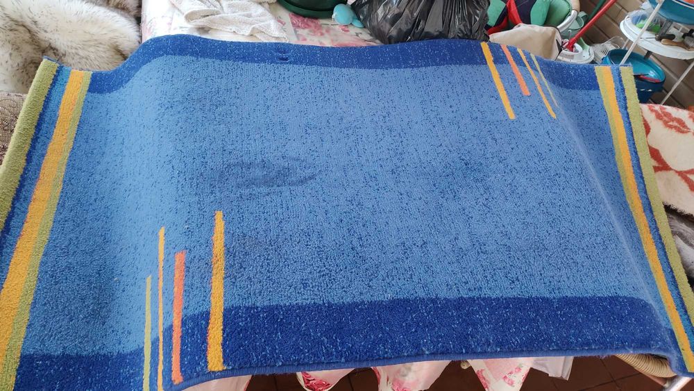 Tapete azul para quarto ou sala - 150x80 cm 3100g