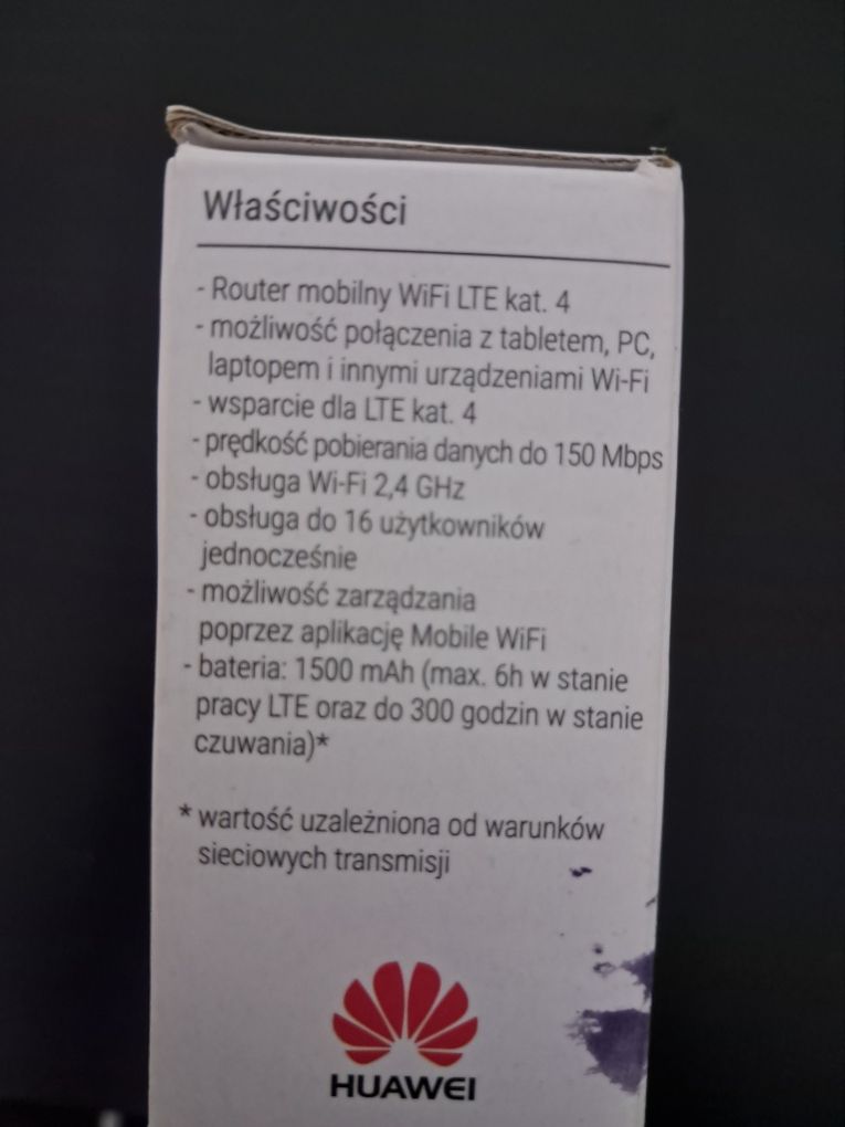 Router mobilny WiFi Lte Huawei