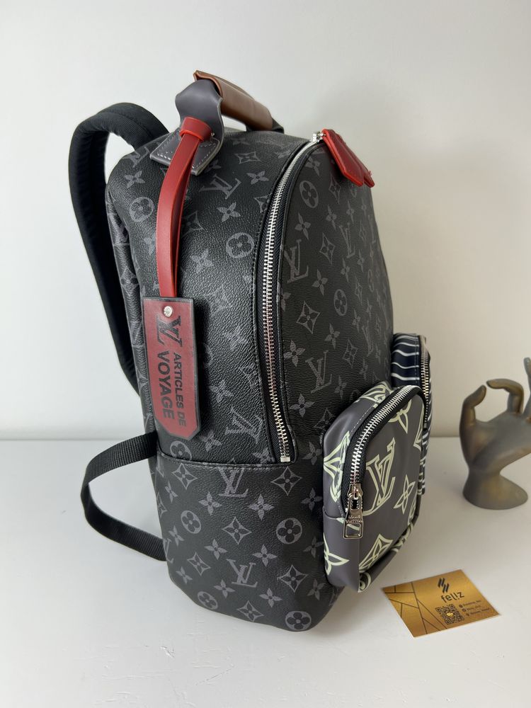 Plecak duży Louis Vuitton monogram czarny premium uniseks LV