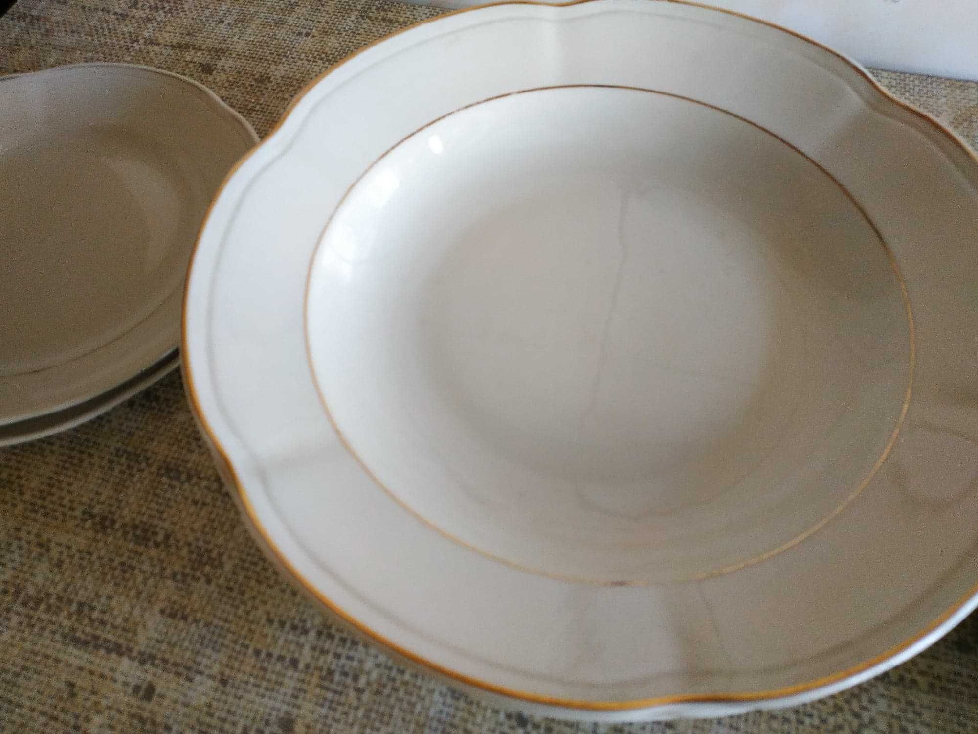 Sprzedam minimalistyczny zestaw obiadowy PRL antyk porcelana Chodzież