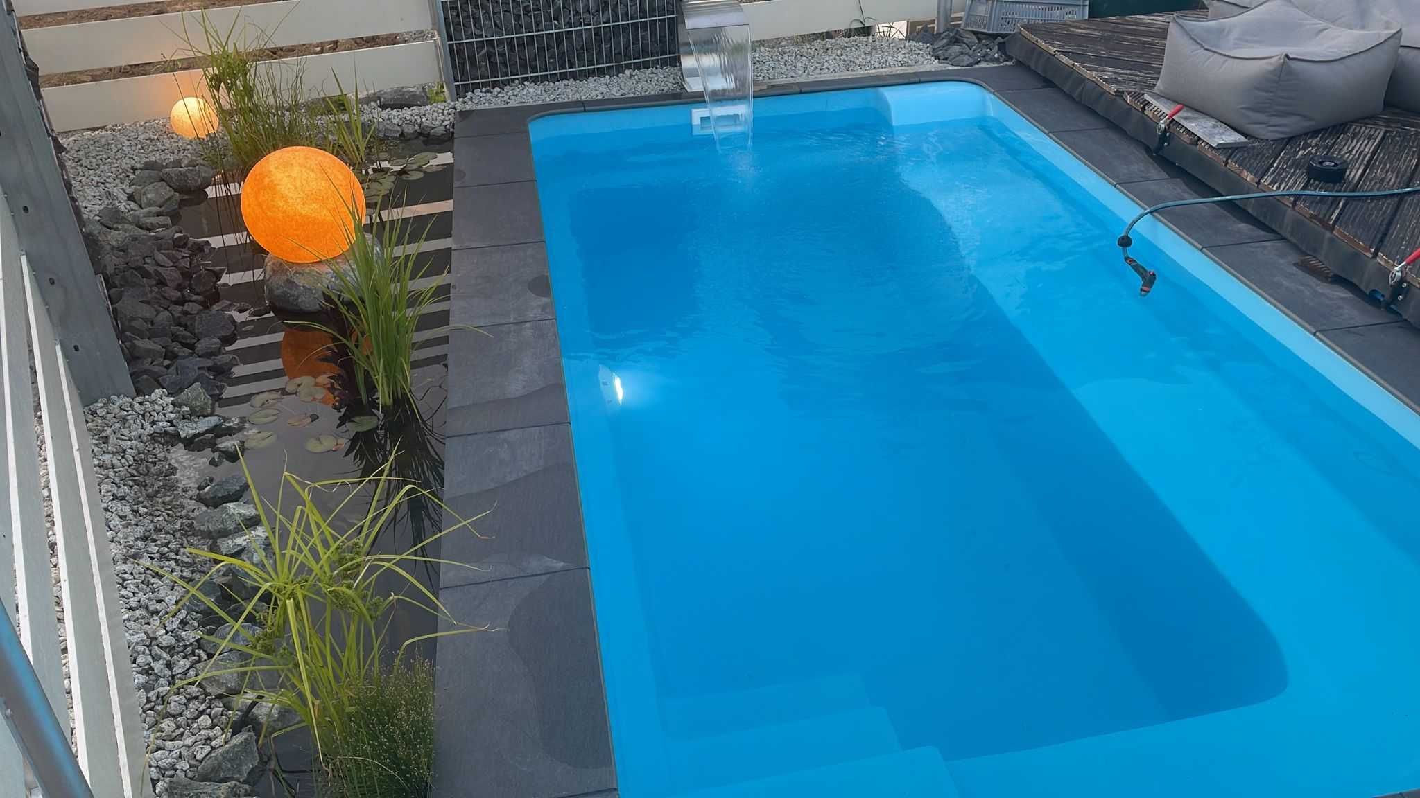 Basen poliestrowy 4.50x2.50x1.40 z osprzętem