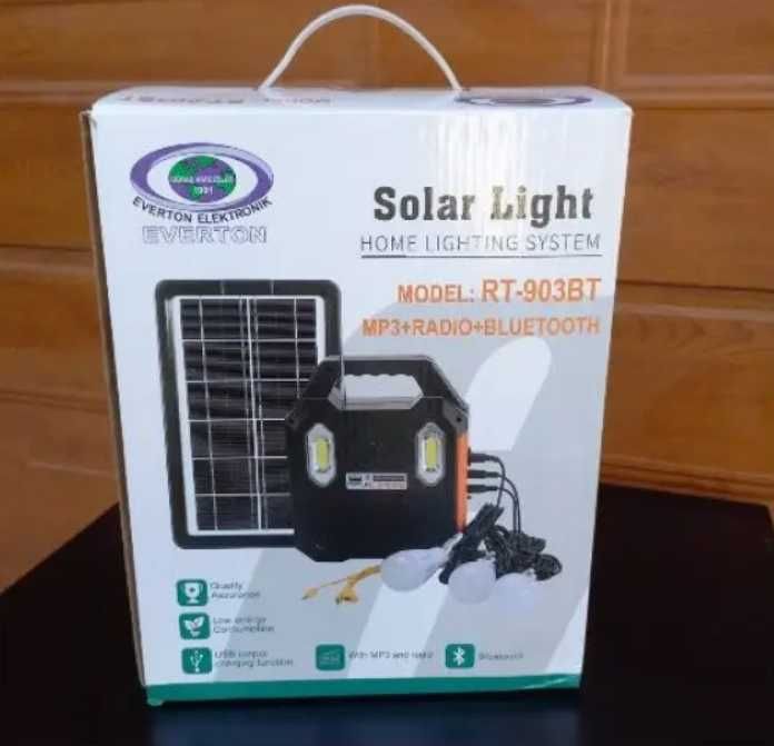 Портативная зарядная станция с солнечной панелью Радио Bluetooth Свет