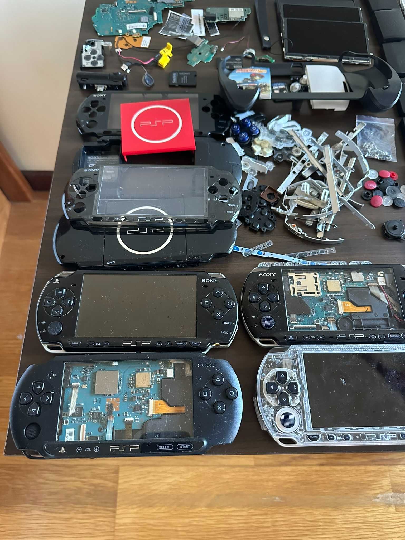 6 PSPs Para Peças + Diversos Acessórios e Jogos