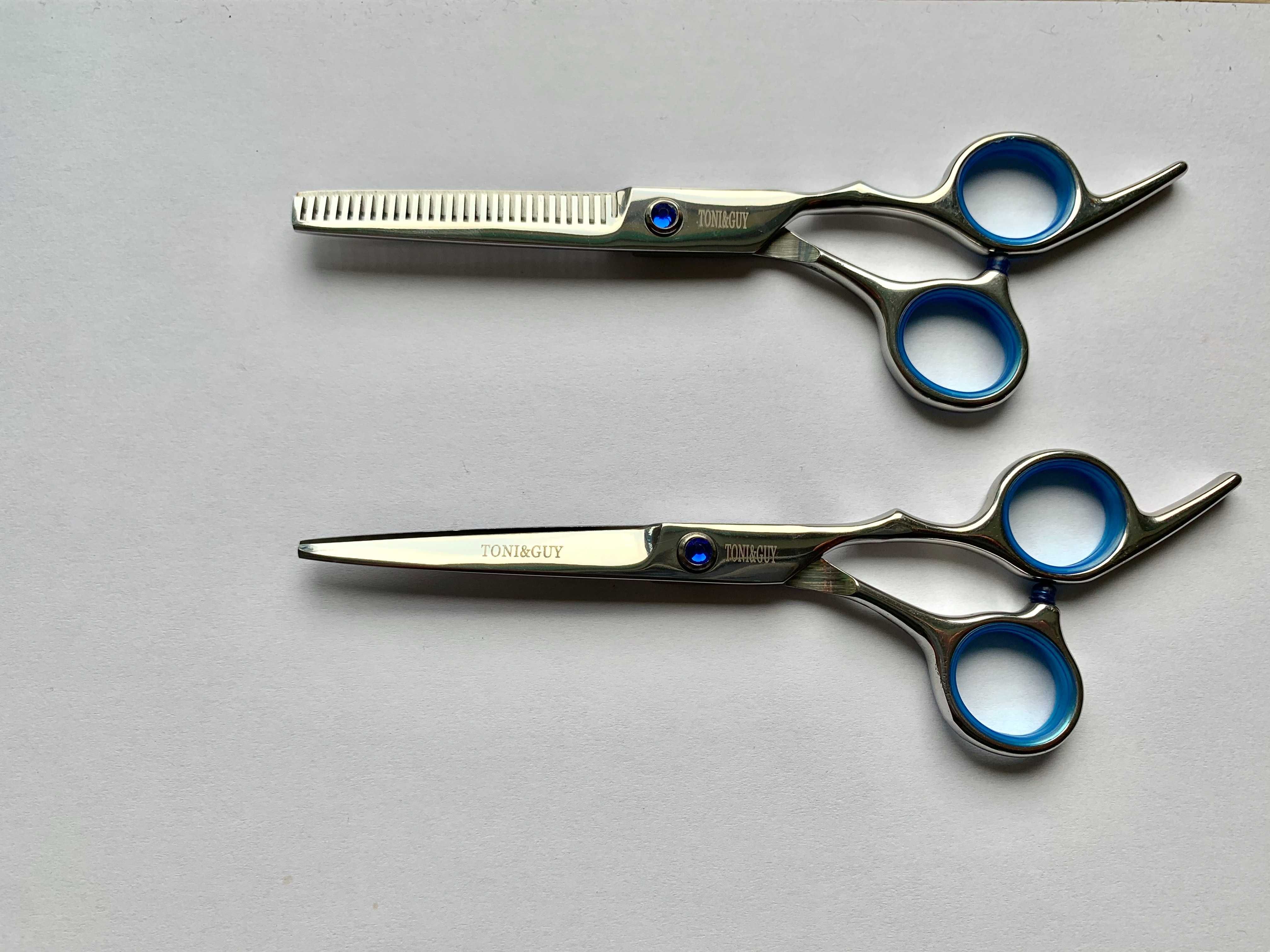 3.Profesjonalny zestaw fryzjerski-nożyczki proste i degeżówki Toni&Guy