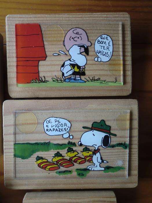 Quadros com o Snoopy.