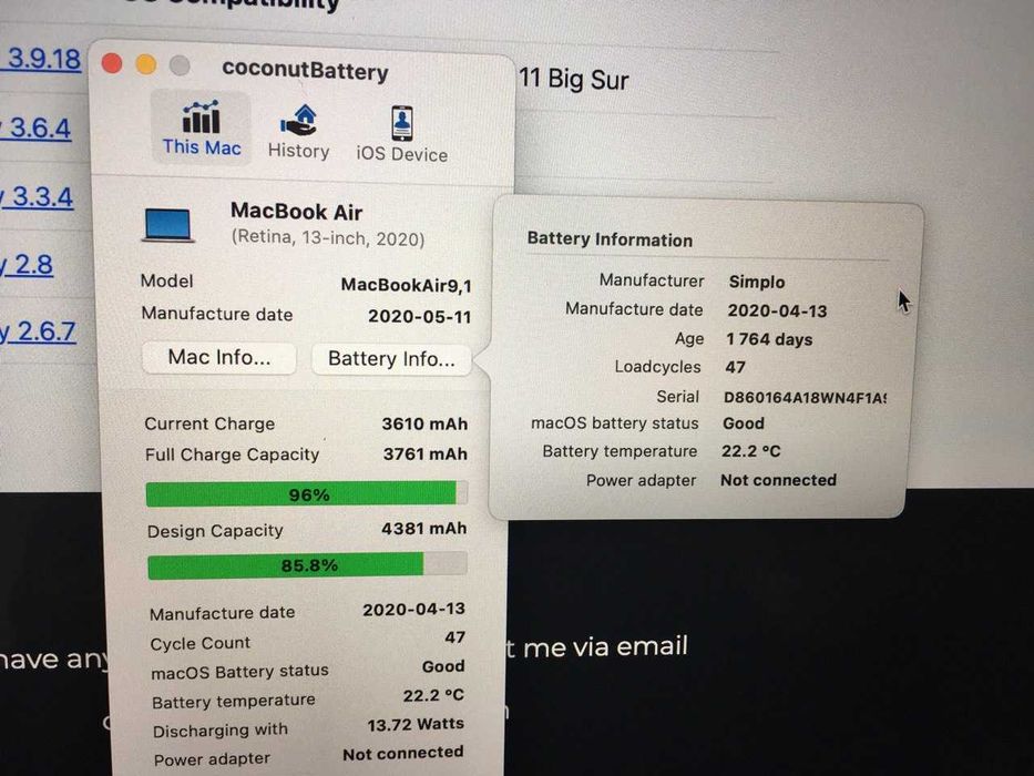 Apple MacBook Air 13" 2020 (Silver) MWTK2LL/A intel i3/8/256 openbox