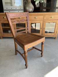 Krzesła kolonialne drewniane vintage farmhouse boho retro rustykalne