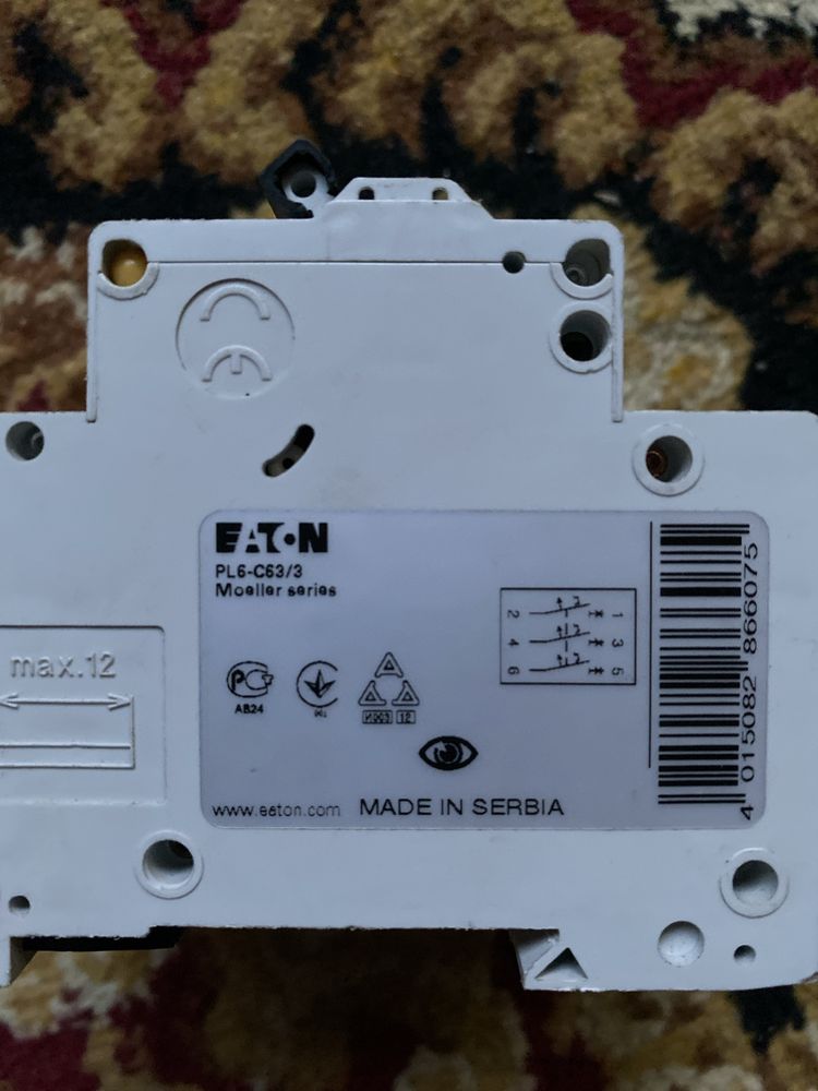 Eaton PL6-C63/3 3P 63A Автоматичний вимикач
