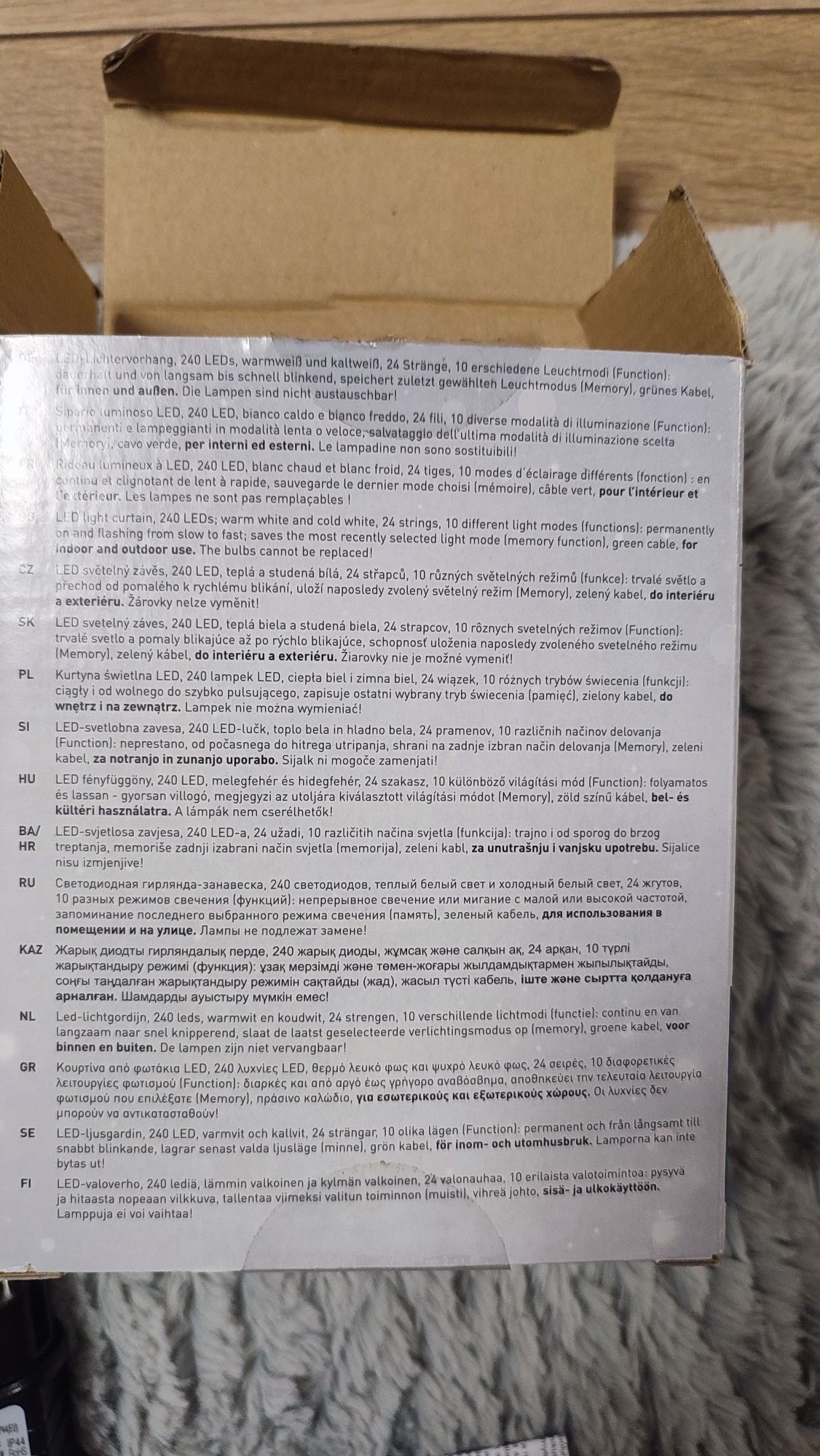 Kurtyna LED /lampki ,10 funkcji, girlanda, oświetlenie okno, świąteczn