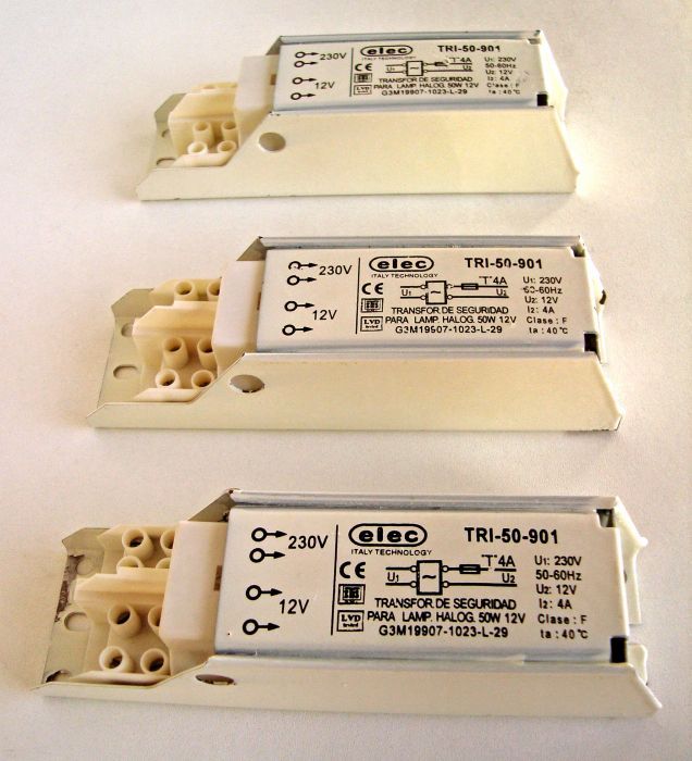 transformador adaptador balastro ferromagnetico electromecanico50W 12V