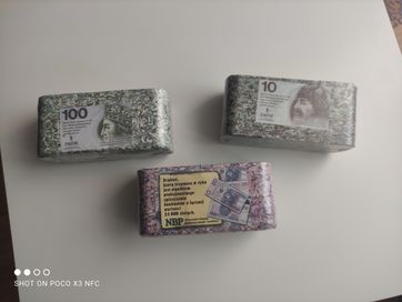Brykiet bankowy banknoty zestaw