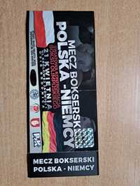 Bilet z meczu bokserskiego Polska - Niemcy Brodnica 2017 r.