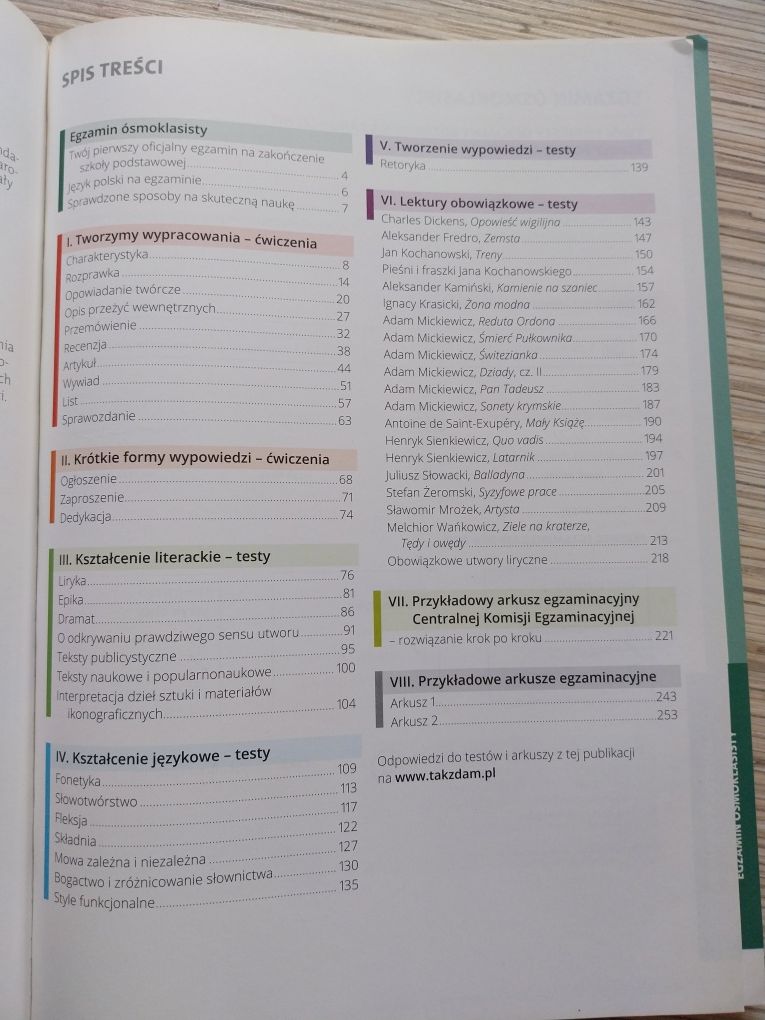 Tak, zdam!  Egzamin ósmoklasisty język polski