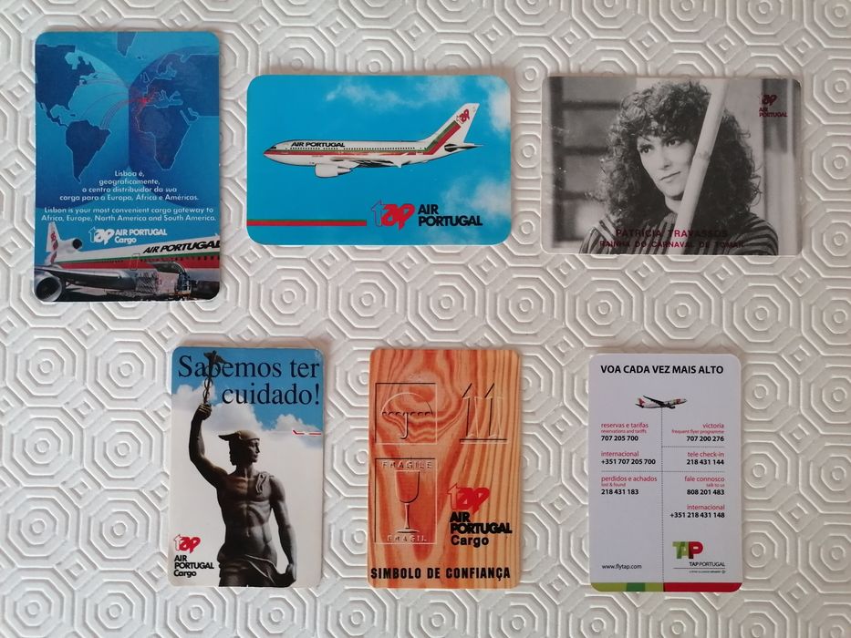 Conjunto de 6 calendários da companhia aérea portuguesa TAP