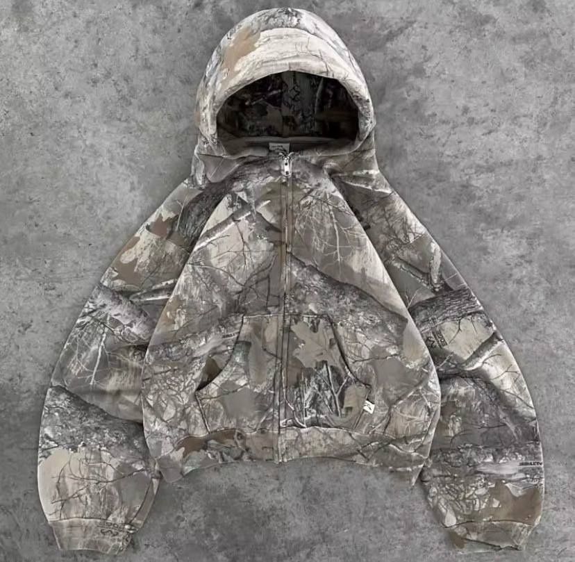 Камуфляжна зіпка, худі y2k, sk8
