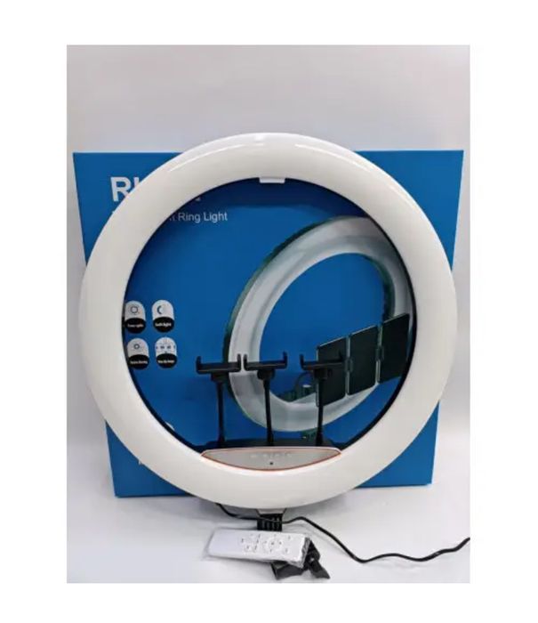 Кільцева світлодіодна лампа для селфі LED лампа RL-21 з пультом 54см